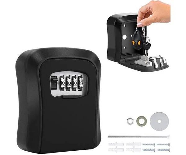 Wall Mounted Combination Lock Key Safe Storage Box Security Home Outdoor Digit