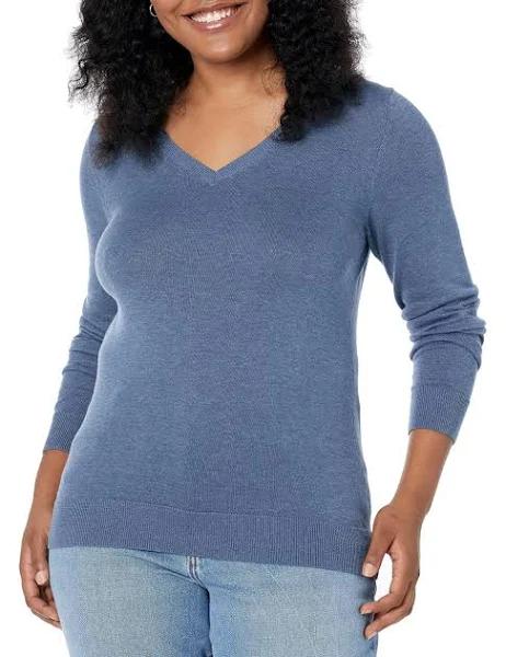 Amazon Essentials Women's Classic Fit Lightweight Long-Sleeve V-Neck Sweater