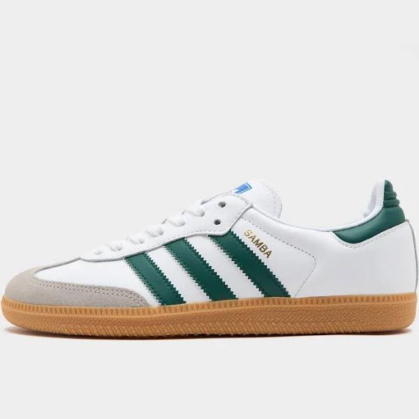 Adidas Samba OG - Cloud White/Collegiate Green/Gum, 6.5