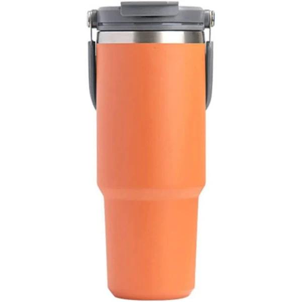 Stainless Steel Travel Mug With Leak-proof 2-in-1 Straw and SIP Lid, Vacuum Insulated Coffee Mug For Car, Office, Perfect Gifts, Keeps Liquids Hot or