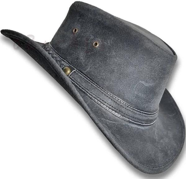 Oztrala Hat Leather Australian Oiled Outback Aussie Western Cowboy Men Women Bushman Hl31