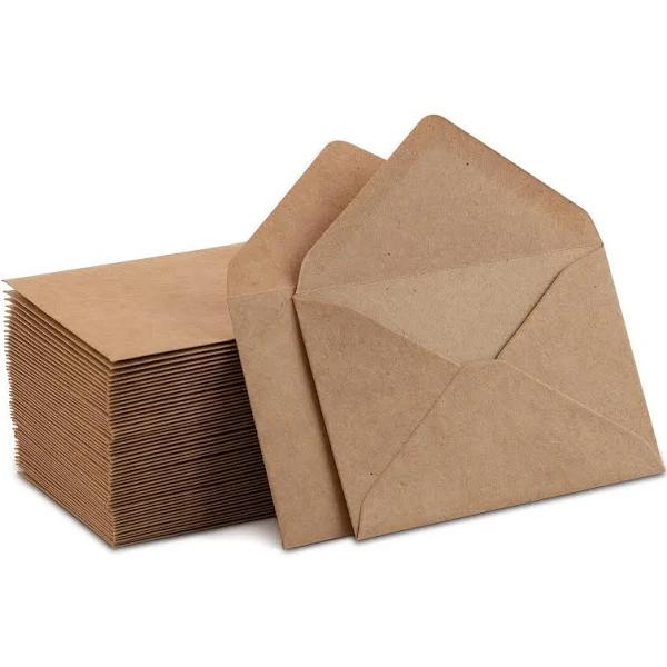 Kraft Mini Envelopes Brown Kraft Envelopes For Gift Cards and Business Cards (4"x2.75" 60 Pack)