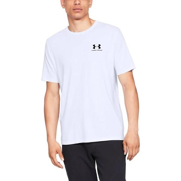 Under Armour Men's Sportstyle Logo Short Sleeve T-Shirt (White/Black) L