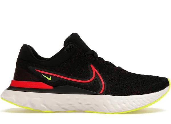 Nike React Infinity Run Flyknit 3 Black Siren Red Volt