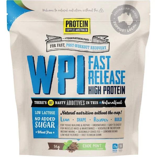 Protein Supplies Australia WPI - 1kg - Choc Mint