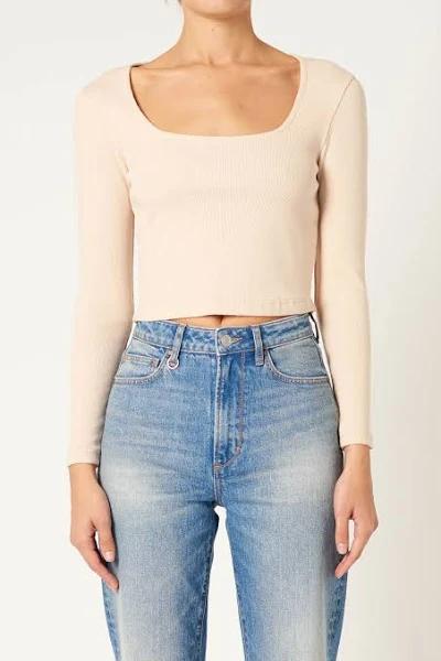 Neuw Denim Jonesy Square Neck Top - Dust Storm 14