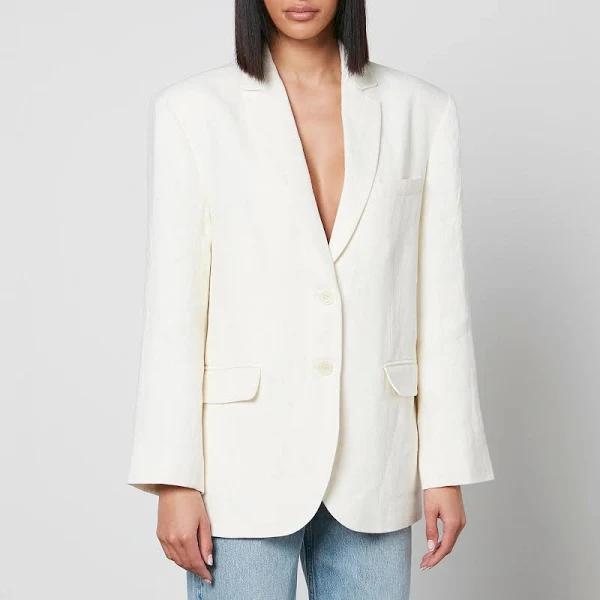 ANINE Bing White Quinn Blazer