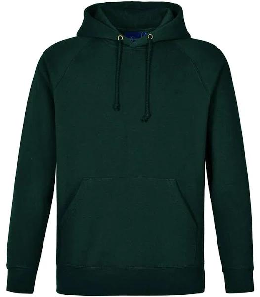 Kanga | Mens Cotton-Rich Hoodies Bottle Green L