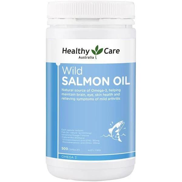 Healthy Care Wild Salmon Oil 1000mg 500 Capsules