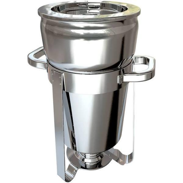 SOGA 7L Round Stainless Steel Soup Warmer Marmite Chafer Full Size Catering Chafing Dish