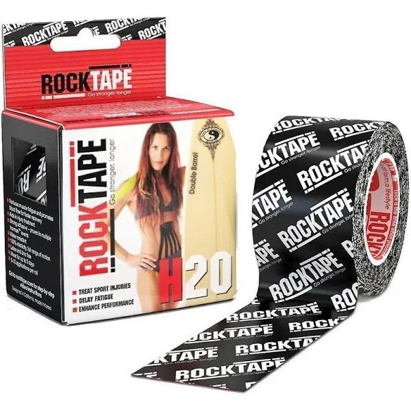 RockTape H2O 2" Tape - 5m Roll - Black Logo