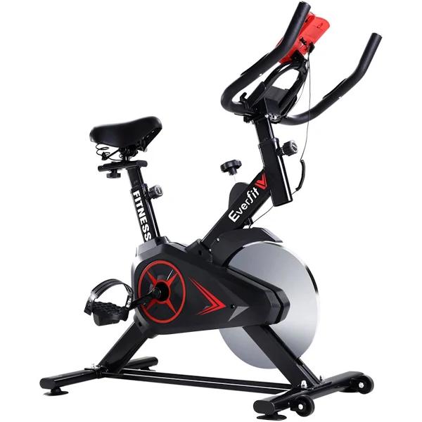 Spin Exercise Bike Flywheel Fitness Commercial Home Workout Gym Black