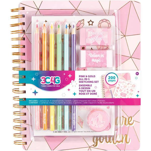 3C4G: All-in-1 Sketching Set - Pink & Gold