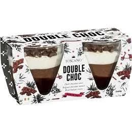 Toscano Twin Pack Dessert Double Chocolate Mousse 120 Gram