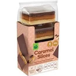 Woolworths Caramel Slices 4 Pack