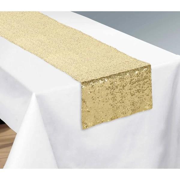 Gold Sequin Table Runner