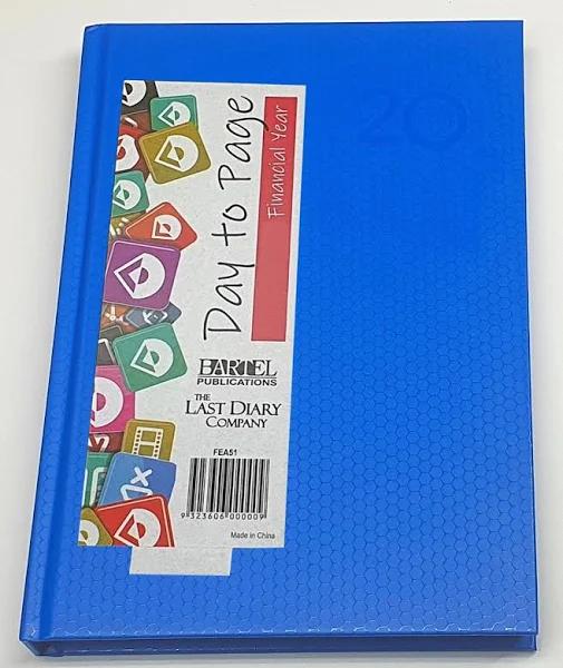 2024-2025 Financial Year Diary Everyday A5 Day to Page Blue Last Diary Company FEA51BL - AfterPay & zipPay Available