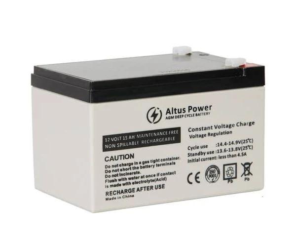 Altus 12V AGM Battery Deep Cycle SLA Lead Acid Battery Replacement (12V 15ah)