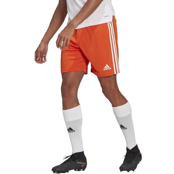 Adidas Men's Squadra 21 Soccer Shorts, Team Orange/White / XL