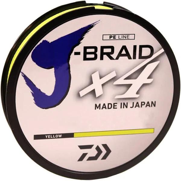 Daiwa J Braid X4 Yellow 135m 30 lb.