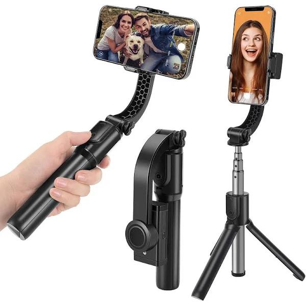 Wensot Gimbal Stabilizer For Smartphone with Extendable Selfie Stick Tripod ,blu