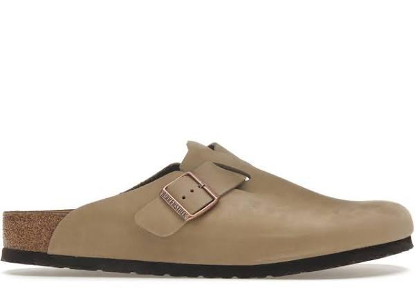 Birkenstock Beige Oiled Leather Boston Loafers