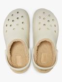 Crocs Women's Classic Platform Lined Clog; Bone, W9