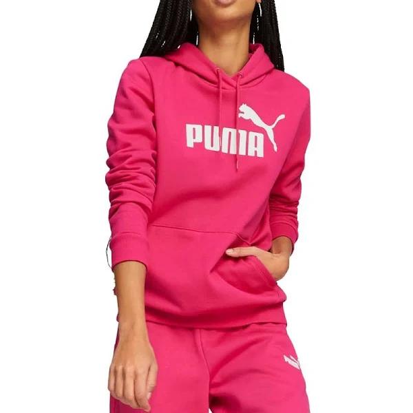 Puma Long Sleeve Logo Hoodie Top - Size M - Mens - Orchid Shadow