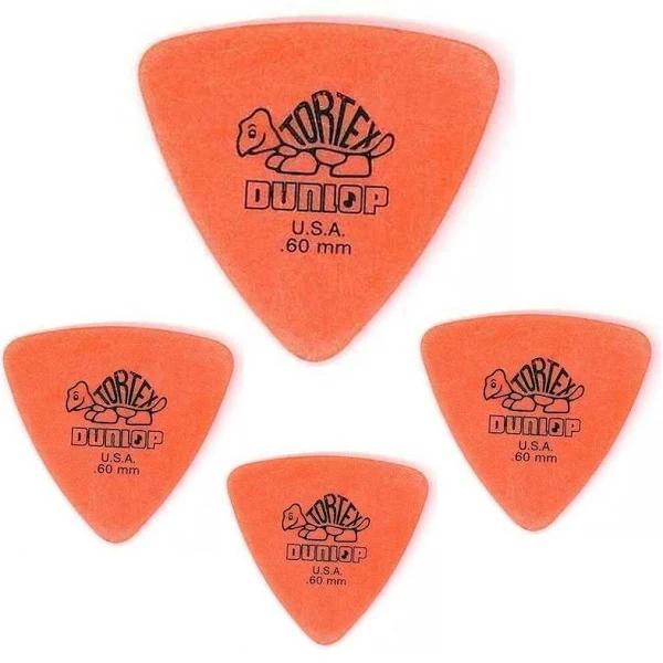 Dunlop Triangle Tortex 4 Picks Orange 0.60 mm Guitar/Bass Picks / Plectrums