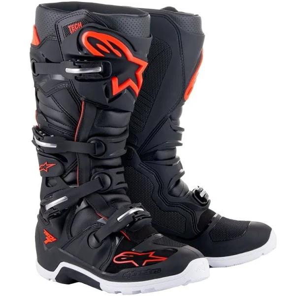 Alpinestars Tech 7 Enduro Boots - Black/Fluo Red - 7