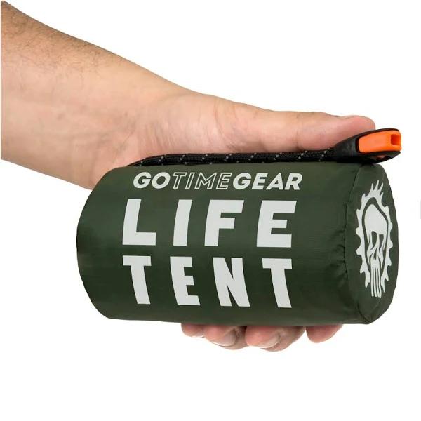 Go Time Gear Life Tent Emergency Survival Shelter 2 Person Emergency Tent Use As Survival Tent, Emergency Shelter, Tube Tent, Survival Tarp - Includes