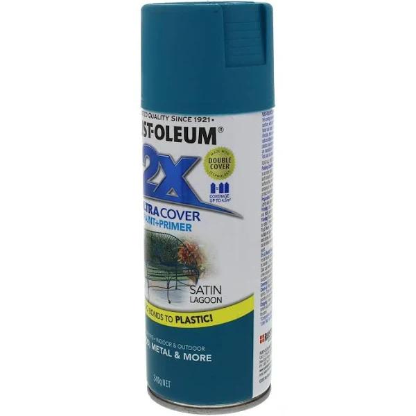 Rust-Oleum 340g Lagoon Satin 2x Ultra Cover Paint+Prime Spray Paint