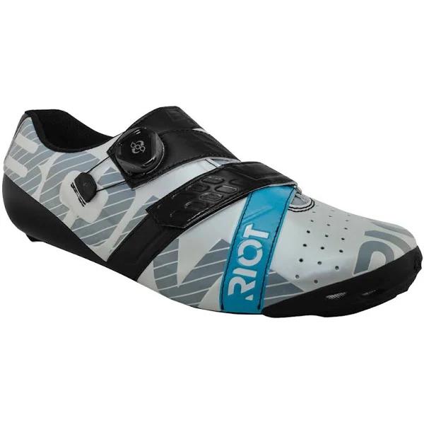 Bont Riot Road Plus Cycling Shoes (Wide Fit) - Pearl White/Black