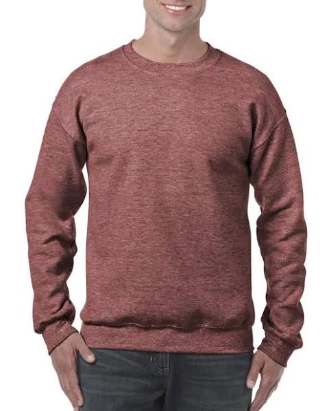 Gildan G18000 Heavy Blend Adult Crewneck Sweatshirt - Heather Sport Dark Maroon, 2XL