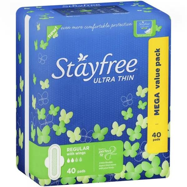 Stayfree Regular Ultra Thin with Wings 40 Pads