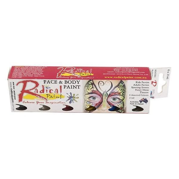 Radical Paint Face & Body 6 Pack / Butterflies