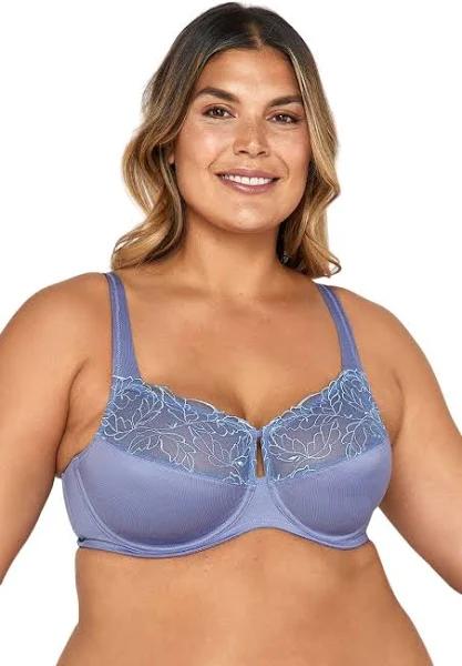 Berlei Luminous Embroidered Minimiser Bra Violet Yxrl