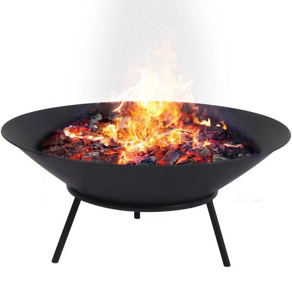 2in1 Steel Fire Pit Bowl Firepit Garden Outdoor Patio Fireplace Heater 70cm - AfterPay & zipPay Available