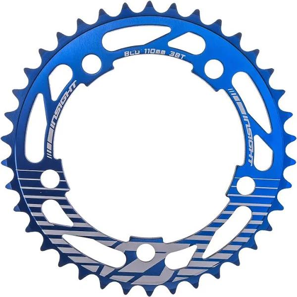 Insight 5 Bolt Chainring 3mm 110BCD Blue / 34T