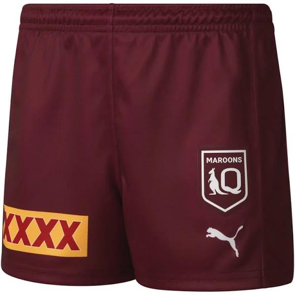 Queensland Maroons Replica Short in Burgundy/Qld, Size Large by Puma