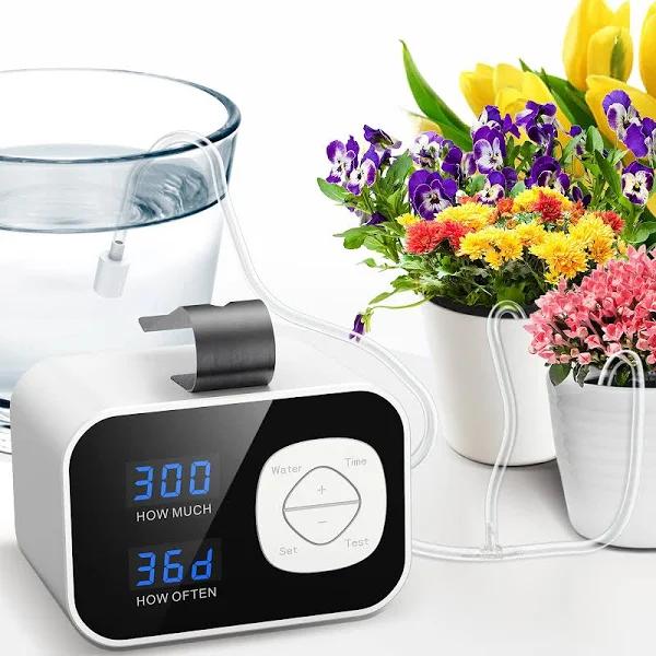 Kollea Reliable Automatic Watering System, Plant Self Watering System Automatic Drip Irrigation Kit With 60-Day Programmable Timer, LED Display &