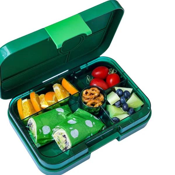 Yumbox Lunchbox - Tapas - 5 Compartment Greenwich Green (Clear Tray)