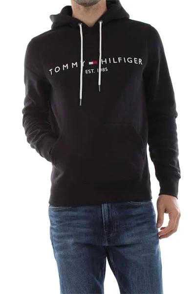 Tommy Hilfiger Core Tommy Logo Hoodie - Black