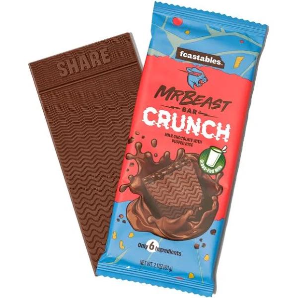 Mr Beast Feastables Crunch Milk Chocolate Bar - 60g