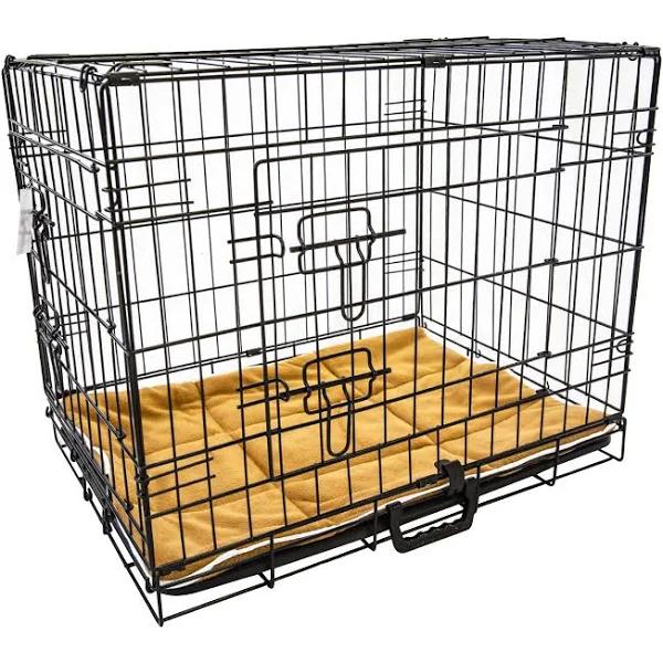 Paw Mate Wire Dog Cage Foldable Crate Kennel 42" With Tray + Cushion Mat Combo