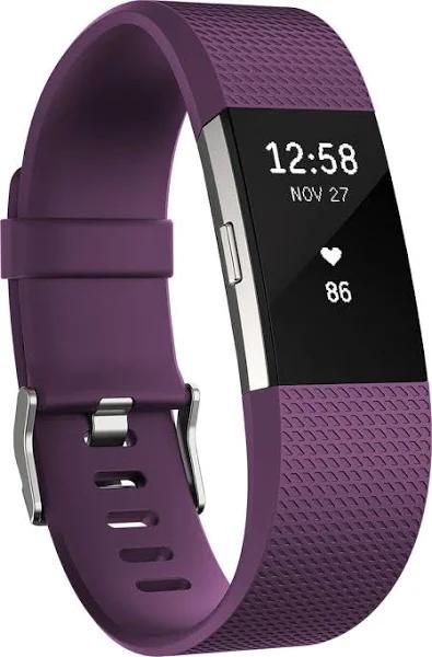 Fitbit Charge 2 Activity Tracker + Heart Rate Wristband (Small, Plum) FB407SPMS-CAN