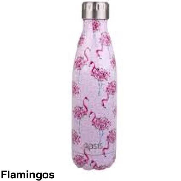 Oasis Insulated Drink Bottle - 500ml Flamingos