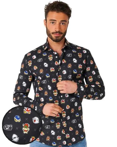 Opposuit Super Mario Bad Guys Mens Shirt / Large