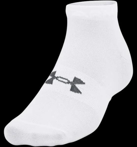 Under Armour Kids HeatGear No Show Socks 3 Pack White S