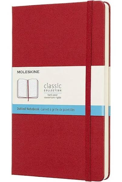 Moleskine Classic Hard Cover Notebook Large Dot Scarlet Red